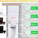Rain Barrel Diverter Kit, Downspout Diverter Fits for 2""x 3"" or 3""x 4"" Standard Downspout, Rainwater Collection System with Adjustable Valve and Filter,5ft Hose(White)