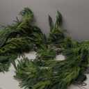 Norfolk Pine Garlands with Light Pre-Lit Christmas Garland,Dense Norfolk Pine Real Touch Garlandfor Table, Mantle, Staires, Wall, Premium Indoor/Outdoor Christmas Decorations (2, 6 Ft)