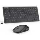 TECKNET Wireless Keyboard and Mouse Combo, Mini Cordless Computer Keyboard and Mouse Set 2.4GHz, Silent Adjustable 1600 DPI, Quiet Click, Lag-Free for Computer, Laptop, PC, Windows, Mac, Chrome OS