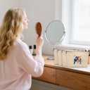 4 Pcs Vintage Abstract Botanical Flower Bird Makeup Bag, Small Waterproof Zipper Women Purse Multi Functional Toiletry Organizer for Women Friend Coworker Sister Christmas Birthday Friendship Gifts