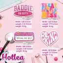 4 Pieces Cute Badge Reel Retractable Badge Holders with ID Clip Funny Pink Nurse Badge Reels MA CNA RN LPN Healthcare Badge Reel Nursing Accessories for Work