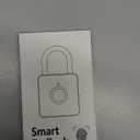 Fingerprint Padlock, Pothunder Smart Padlock, Locker Lock, Fingerprint Lock with APP Unlock, USB Rechargeable, Suitable for Gym Locker, Door(Black)