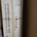 Over Toilet Storage Cabinet for Bathroom, Over Toilet Shelf Organizer, Freestanding Space Saver with Adjustable Shelves, Wide Open Shelf, Acrylic Sliding Door, Metal Frame, Black