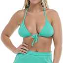 EIDON Women's Standard Jade Swimsuit Cover Up with Frill Detail, XL