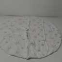 Septpenta Christmas Tree Skirt, 35.4in Christmas Snowflakes Background Tree Skirt, Round Shape Soft Comfortable Christmas Tree Stand Mat for Decorating The Bottom of Your Home Christmas Tree(B)