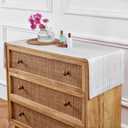 Solino Home Linen Table Runner 48 Inches - 100% Pure Linen Multicolor Palm Beach Stripe Farmhouse Table Runner 14 x 48 Inch Ideal for Dresser and Coffee Tables, Spring, Easter