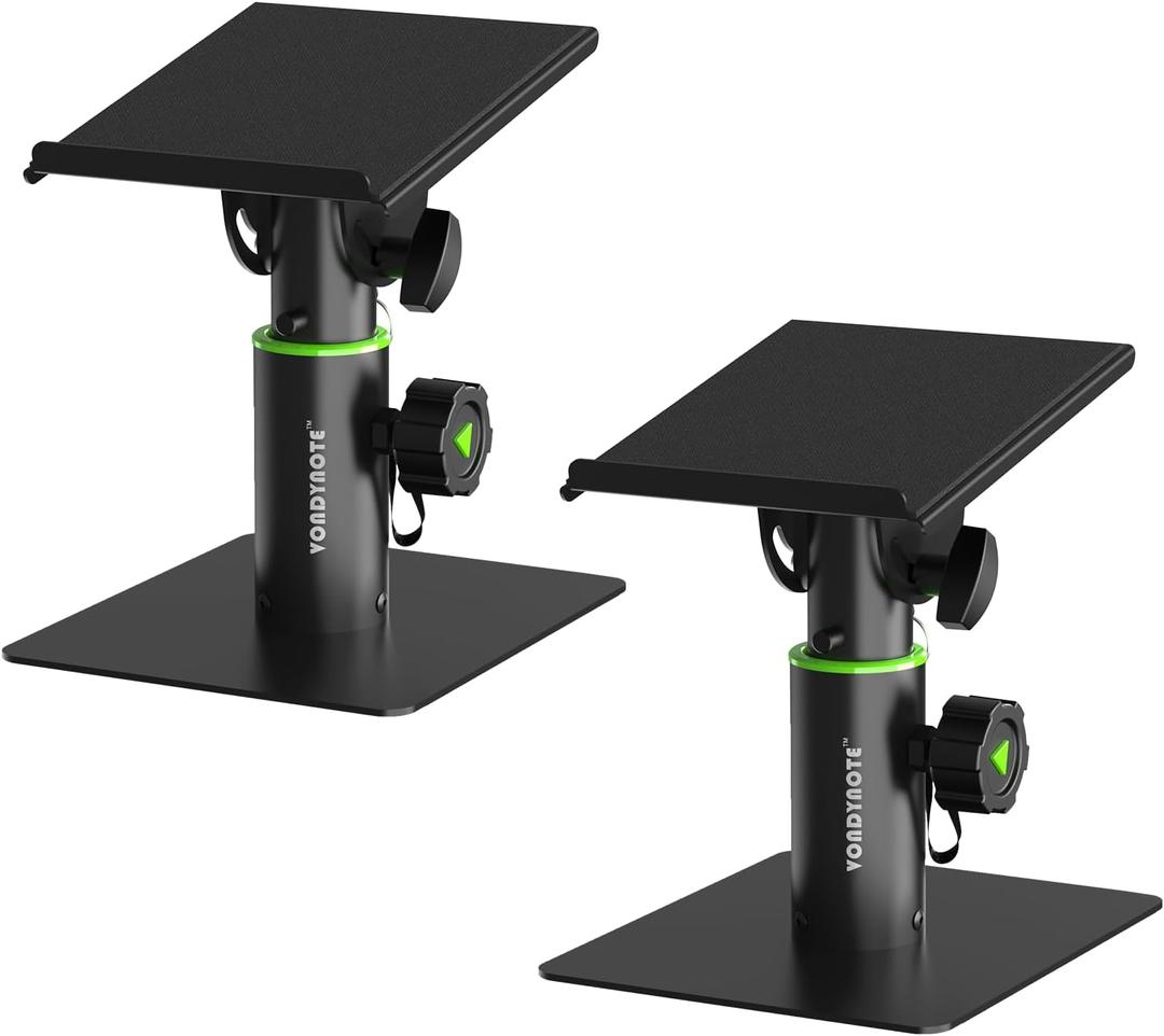 Vondynote Set of 2 Tablet Stand Holders Desktop Stands Angle Height Adjustable for iPad, Phone, mini Monitors, Kindle (Tiltable)