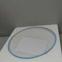 LED Ceiling Lights Blue Flush Mount Ceiling Lamp Gold Brass Metal Frame Mid Century Close to Ceiling Light 48W White Light 19.7" Acrylic Round Shade Modern Light Fixtures for Porch Bedroom