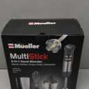 Mueller Multistick 5-in-1 Immersion Blender Handheld, 12 Speed Hand Mixer - Turbo Boost, Heaviest Duty Copper Motor, Titanium Blades Hand Blender, Milk Frother Wand, Whisk, Beaker, Chopper, Grey (Gray)