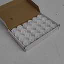 Homemory 24-Pack Flameless LED Tea Lights Candles Battery Operated, 200+Hour Fake Electric Candles TeaLights for Votive, Halloween, Ofrenda, Diya, Wedding Centerpiece Table Decor, Funeral, Christmas (Warm White Light, White Base)
