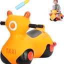 INPANY Kids Bouncy Car Hopper Toys, Toddlers Ride on Car, Inflatable Hopping Toys, Bouncing Buddies, Rubber Bouncer, Outdoor Indoor Birthday Gifts Toy for 2 3 4 Yr Girl Boy, Orange