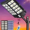 Gefolly SL-5200W Solar Street Lights Outdoor, 520000LM Commercial Parking Lot Light, 6500K Dusk to Dawn IP67 Security Flood Lights Motion Sensor Led Lamp for Basketball Court, Road, Yard