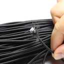 Black Elastic Cord 2mm Elastic String for Bracelets, Heavy Stretch Round String Elastic for Jewelry, Stretch Round String Elastic Cord for DIY Crafting Sewing