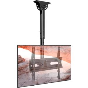 AX WABER Ceiling TV Mount Adjustable Bracket for 26-65 inch LCD LED OLED 4K TVs, Pole Ceiling Mount Holds up to 110lbs,Hanging tv Mount Max VESA 400x400mm (AX11TB01), Black AX WABER Ceiling TV Mount Adjustable Bracket for 26-65 inch LCD LED OLED 4K TVs, Pole Ceiling Mount Holds up to 110lbs,Hanging tv Mount Max VESA 400x400mm (AX11TB01), Black
