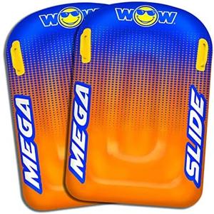 WOW Sports - Mega Slide Sleds - 1 Pack - Inflatable Slip n Slide Rafts for Water Slide - for Kids & Adults
