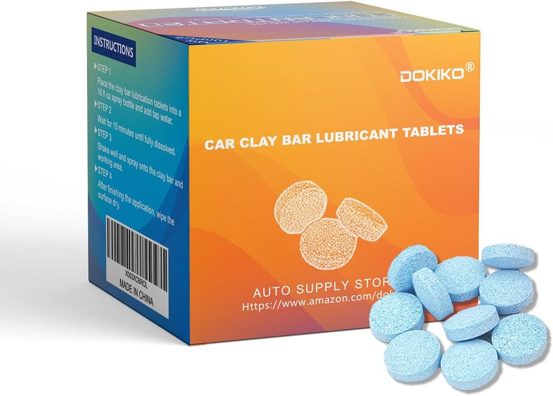 100pcs Clay Lube Tablets Game-Changer | Replaces 1600 fl oz Liquid | Ditch Bulky Bottles! Activate Clay Bar/Pad Deep Cleaning | Cars, Trucks, SUVs