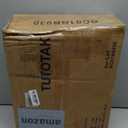 TUTOTAK Bar Cart, Serving Cart for Home, Microwave Cart, Drink Cart, Mobile Kitchen Shelf with Wine Rack and Glass Holder, Rolling Beverage Cart BC01BB030 (13"D x 23.7"W x 32.7"H, Brown)