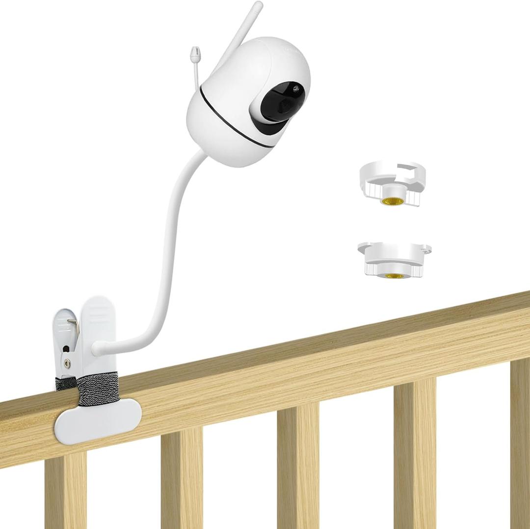 15.7 inches Baby Monitor Mount Compatible with HelloBaby HB6560/HB65/HB6550/ pro/HB66/HB248/HB6240/HB6351/ HB6339/,ANMEATE SM935E Baby Monitor Camera,Flexible Clip Clamp Mount Long Gooseneck Arm