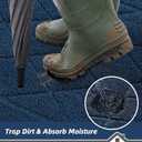 BEQHAUSE Dirt Trapper Door Mat 24" x 36", Doormat Non-Slip Entryway Rugs Washable, Dog Door Mat Stain Resistant and Absorbent Welcome Floor Mat for Front Back Door, Mud Wet Shoes & Paws, Navy Blue