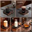Maestri House Mug Warmer, Electric Coffee Cup Warmer for Desk with 3-Temp Settings,Auto Shut Off, Constant Temperature Heating for Beverage, Milk, Tea and Hot Chocolate at Home & Office (Wood Grain)