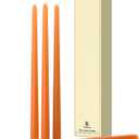 12-Inch Tall Dripless Taper Candles Set of 4 - Burnt Orange Tapered Candles, Perfect for Wedding,Dinner - Smokeless, Unscented, Long Burning - Hand Poured, Colored Tall Candlesticks