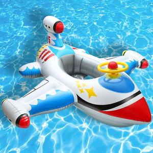 Baby Inflatable Pool Float Swimming Float Boat with Steering Wheel Horn for Kids Toddlers Age 1-4 Boys Girls Inflatable Ride-ons Summer Pool Swim Ring Beach Supplies, 1-4 years old