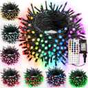 Albelt Smart Color Changing Christmas Lights, Christmas Decoration Lights with Remote & Timer, 66 FT 200 LED RGB Twinkle Fairy String Light Waterproof for Indoor Outdoor Easter Xmas Tree Decor