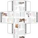 2 x 2026 Cube Desk Calendar  Small 1010 cm Desktop Block Calendar with Cute Cat Photos & Quotes, Mini Desk Decor for Home & Office, Cat Lover Desk Accessory