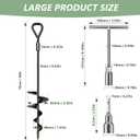 Phopich 18''/30" Long Ground Anchor, Heavy Duty Earth Anchors Ground Anchors Screw in Kit with T-Handle Hex Wrench for Camping Tent, Swing Sets, Securing Animals, Sheds, Trampoline
