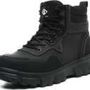 Steel Toe Boots for Men Safety Mens Work Boots Composite Toe Construction Shoes Botas De Trabajo Para Hombre (12.5 Women/11 Men, Black)