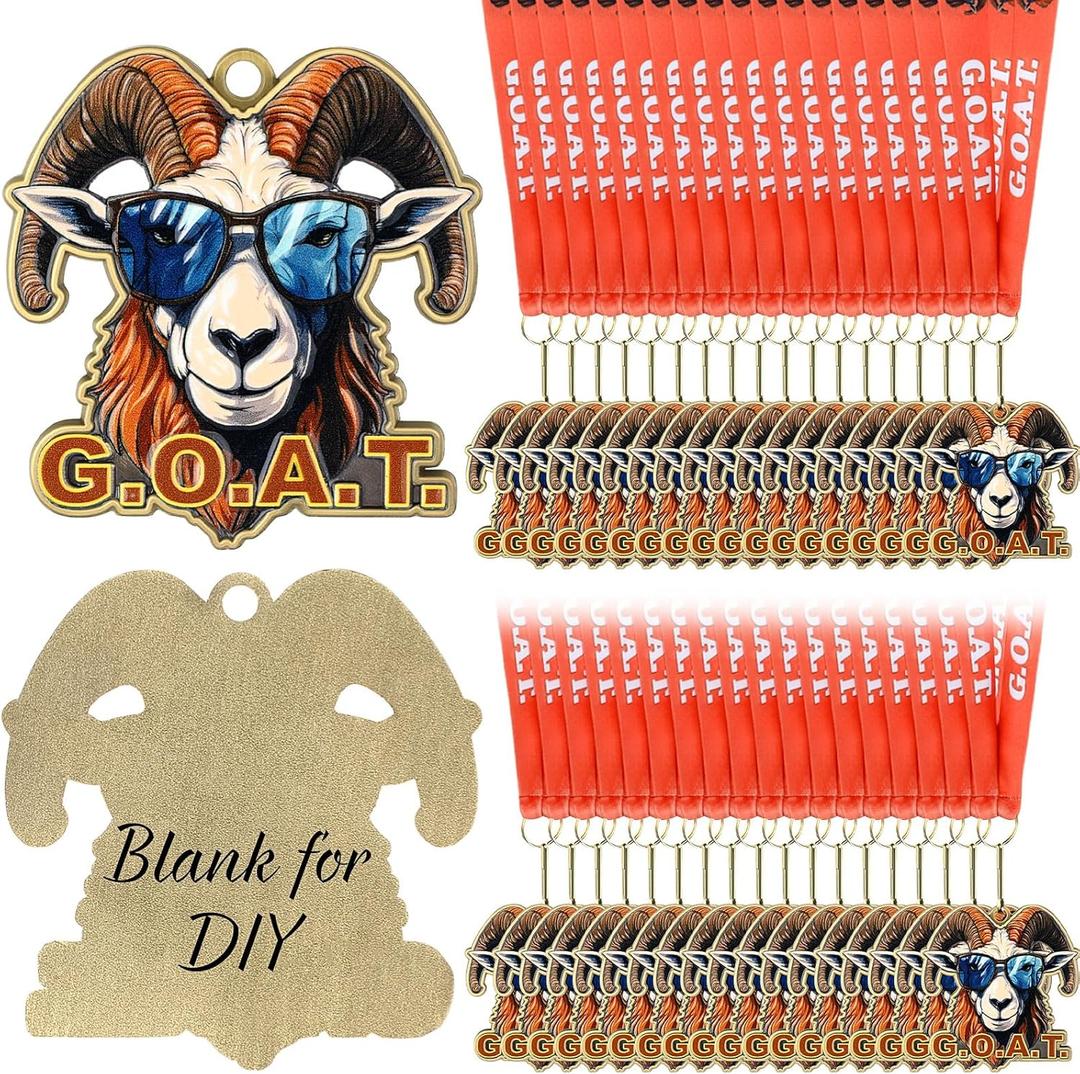 12/24/36 Pcs 2.56" Award Medals Bulk with Neck Ribbon Sport Winner Medal Trophy for Christmas Team Tournaments Prize Gift Participation Competition Party Favor