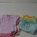 HonestBaby 10-Pack Puff Sleeve T-Shirts 100% Organic Cotton Baby, Toddler, Little Kid, Girl 3 T