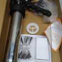 Churro Maker Machine Stailness Steel Churrro Dispenser Kit with 4 Discs for Hollow Churro,5 Cookies Discs, 6 Icing Piping Nozzle, Piping Bag, 2 Clean Brushes for Cake Dessert DIY Maker Cookie Press