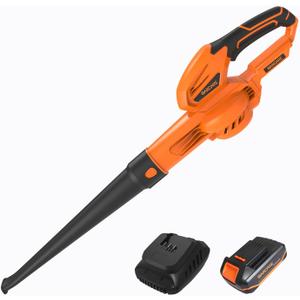 GARCARE 20V Leaf Blower Cordless 140MPH Air Speed Lightweight Blowers | 2.0Ah Battery and Fast Charger, For Lawn Care Patio Sidewalk and Garage Cleaning