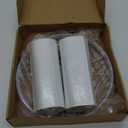 Lamp Shades Set of 2, Drum Lampshade for Table Lamps Floor Lamp, 13" Top X 13" Bottom X 10" High White Sliver Large Line Fabric Lamp Shades, Easy Assembly Replacement Lampshades