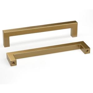 Goldenwarm 25 Pack Champagne Bronze Cabinet Pulls Gold Cabinet Handles 6-1/4in Champagne Drawer Pulls Brushed Bronze Drawer Handles T Bar Square Kitchen Dresser Hardware for Dresser Bedroom