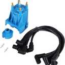 Ignition Tune Up Kit with Distributor Cap and Rotor and Spark Plug Wires Set Replacement for 3.0L 4cyl MerCruiser Engines Made by GM with Delco EST Ignition Systems - Replace 811635Q2, 816761Q14