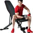 YOLEO Adjustable Weight Bench, Foldable Full Body Workout Benches Strength Training Folding Bench 330 lbs Weights Capacity, Decline/Incline/Flat, Exercise Equipment, Fitness Bench for Home Gym Machine