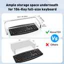 AboveTEK Acrylic Monitor Stand, Premium Large Monitor Riser 20 inch, Crystal Clear Acrylic Computer Stand Laptop Desk Stand for Home Office Printer TV Screen Keyboard Storage