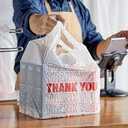 Thank You Plastic Bags - Size - 11" x 6" x 21" - White - Grocery, Shopping Bag, Restaurants, Convenience Store.