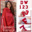 Lyrow 72 Pieces Chenille Letters Patches Iron on 3. 2 H x 2. 2 W Letters and Numbers a to Z Alphabet, Numbers 0 to 9 Embroidery Applique Patch for Clothing Backpacks Hats DIY Supplies(Red)