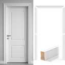 Cinnvoice 79-1/5 x 36 x 2 in Door Trim Molding Kit, Pine Door Casing Set Precut Finger-Jointed Interior Doors Makeover Kits Maintenance-Free Sals Out Dirt for Bugs, Wind, Snow, and Water, 79.2 x 36 x 2 in