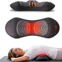 3 in 1 Electric Massage Lumbar Pillow, Equipped with Heating, Vibration, and Traction Functions Spine Triple Fusion Back Massager, Back Massager for Pain Relief deep Tissue