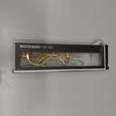 Slim Gold Band and 3Pcs Bracelet Set for Women Feminine Elegant Compatible with Apple Watch 42mm(S3/2/1)/44/45/46/49mm Adjustable Metal Dressy Strap for iWatch Series 11/10/9/8/7/6/5/4/SE/Ultra 3/2/1