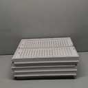 Pinkpum 5 Pack Stackable Plastic Storage Closet Organizers and Storage Bins Drawer Shelf Storage Container for Wardrobe Cupboard Kitchen Bathroom Office White