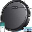 V3 Robot Vacuum and Mop Combo,Self-Charging,5000pa Strong Suction,WiFi/Alexa/App Control,3 in 1 Ultra-Slim Robotic Vacuum Cleaners for Hard Floors,Pet Hair and Low Pile Carpets (Black)
