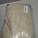 Hiasan Faux Linen Polyester Rectangle Tablecloth - Wrinkle and Stain Resistant Washable Table Cloth for Kitchen Dining Room Holiday Table Cover for Party Dinner, Beige, 54 x 80 Inch