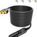 Car Charger XT60 Extended Power Cord 12V/24V Compatible with Anker 757/767, Bluetti EB55, Ecoflow Delta/Receiver Series Portable Power Stations. (6.6 feet)