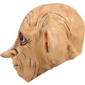 Halloween Elf Ears Mask Cosplay Costume Props Elfin Latex Full Head Headwear Funny Accessory for Party Adult