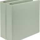 2 x Samsill Plant-Based 2 Inch Durable D-Ring, View Binder, Eco-Friendly, USDA Certified Biobased, 2 Count,Pack of 1, Sage Green